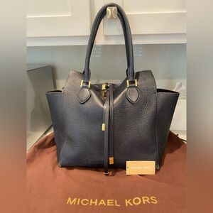 Michael Kors large Miranda Tote-Deerskin in navy